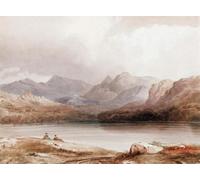 HRJUBWREE Classic Canvas Picture Art Canvas Print Modern Oil Painting Two At the Lake by John Ruskin Artwork on Wall for Office Decor 60x90cm
