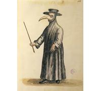 HRJUBWREE Classic Canvas Picture Art Canvas Print Modern Oil Painting Venetian Doctor During the Time of the Plague by Jan Van Grevenbroeck Artwork on Wall for Home Decor 60x90cm