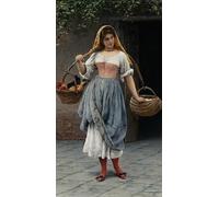 HRJUBWREE Classic Canvas Picture Art Canvas Print Modern Oil Painting Which Came First? Eugene De Blaas Artwork on Wall for Home Decor 60x90cm