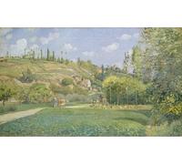 HRJUBWREE Famous Paintings Pictures Artwork Picture a Cowherd At Valhermeil Auvers-sur-oise by Camille Jacob Pissarro Photo Wall Print for Home Decor 60x90cm