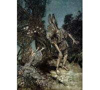 HRJUBWREE Famous Paintings Pictures Artwork Picture a Midsummer Nights Dream by Arthur Rackham Photo Wall Print for Office Decor 60x90cm