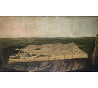 HRJUBWREE Famous Paintings Pictures Artwork Picture a Panoramic View of Jerusalem by Jean Baptiste Vanmour Photo Wall Print for Office Decor 60x90cm
