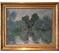 HRJUBWREE Famous Paintings Pictures Artwork Picture An Arm of The Seine Near Vétheuil by Claude Monet Photo Wall Print for Office Decor 60x90cm