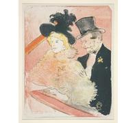 HRJUBWREE Famous Paintings Pictures Artwork Picture Au Concert by Henri De Toulouse Lautrec Photo Wall Print for Office Decor 60x90cm