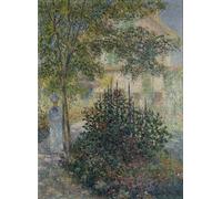 HRJUBWREE Famous Paintings Pictures Artwork Picture Camille Monet in the Garden At Argenteuil by Claude Monet Photo Wall Print for Office Decor 60x90cm