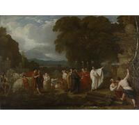 HRJUBWREE Famous Paintings Pictures Artwork Picture Cicero Discovering the Tomb of Archimedes by Benjamin West Photo Wall Print for Home Decor 60x90cm