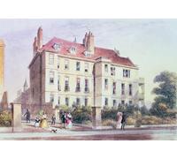 HRJUBWREE Famous Paintings Pictures Artwork Picture Entrance to Queen Square From the Park with a View of Jeremy Bentham's House by Hosmer Shepherd Photo Wall Print for Office Decor 60x90cm