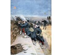 HRJUBWREE Famous Paintings Pictures Artwork Picture French Soldiers on Trench Warfare Manoeuvres by Lionel Noel Royer Photo Wall Print for Home Decor 60x90cm