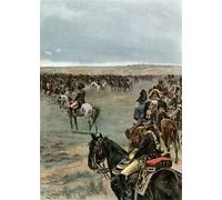 HRJUBWREE Famous Paintings Pictures Artwork Picture Galloping Past Before the Emperor by Henri Louis Photo Wall Print for Home Decor 60x90cm