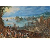 HRJUBWREE Famous Paintings Pictures Artwork Picture Great Fish Market by Jan the Elder Brueghel Photo Wall Print for Office Decor 60x90cm
