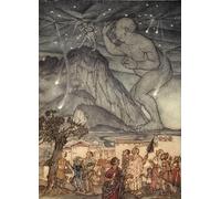 HRJUBWREE Famous Paintings Pictures Artwork Picture Hercules Gave a Great Shrug of His Shoulders by Arthur Rackham Photo Wall Print for Office Decor 60x90cm