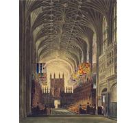 HRJUBWREE Famous Paintings Pictures Artwork Picture Interior of St George's Chapel Windsor Castle by Charles Wild Photo Wall Print for Home Decor 60x90cm