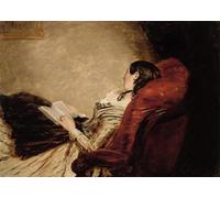HRJUBWREE Famous Paintings Pictures Artwork Picture Isabelle Frith Reclining by William Powell Frith Photo Wall Print for Office Decor 60x90cm