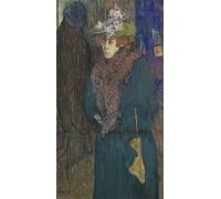 HRJUBWREE Famous Paintings Pictures Artwork Picture Jane Avril in the Entrance to the by Henri De Toulouse Lautrec Photo Wall Print for Office Decor 60x90cm