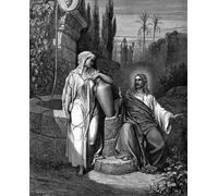 HRJUBWREE Famous Paintings Pictures Artwork Picture Jesus Talks with the Samaritan Woman by Gustave Dore Photo Wall Print for Office Decor 60x90cm