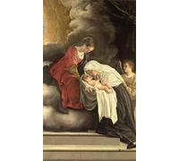 HRJUBWREE Famous Paintings Pictures Artwork Picture Lady and Child with St Frances by Orazio Gentileschi Photo Wall Print for Home Decor 60x90cm