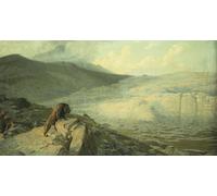 HRJUBWREE Famous Paintings Pictures Artwork Picture Lion on the Watch by Jean Leon Gerome Photo Wall Print for Office Decor 60x90cm