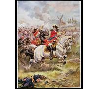 HRJUBWREE Famous Paintings Pictures Artwork Picture Marlborough Leading the Attack by Henry A. Payne Photo Wall Print for Home Decor 60x90cm