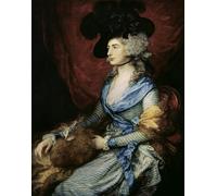 HRJUBWREE Famous Paintings Pictures Artwork Picture Mrs Sarah Siddons the Actress by Gainsborough Photo Wall Print for Home Decor 60x90cm