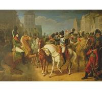 HRJUBWREE Famous Paintings Pictures Artwork Picture Napoleon Bonaparte decorating the Grenadier Lazareff At Tilsit Th Jult by Jean Baptiste Debret Photo Wall Print for Office Decor 60x90cm