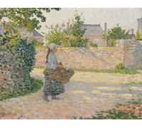 HRJUBWREE Famous Paintings Pictures Artwork Picture Peasant Girl Returning to the Village by Henri Lebasque Photo Wall Print for Home Decor 60x90cm