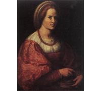 HRJUBWREE Famous Paintings Pictures Artwork Picture Portrait of a Woman with a Basket of Spindles Andrea del Sarto Photo Wall Print for Home Decor 60x90cm