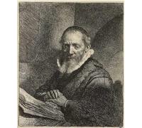 HRJUBWREE Famous Paintings Pictures Artwork Picture Portrait of jan cornelis Sylvius, preacher by Rembrandt van Rijn Photo Wall Print for Office Decor 60x90cm