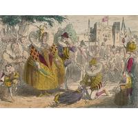 HRJUBWREE Famous Paintings Pictures Artwork Picture Queen Elizabeth and Sir Walter Raleigh by Laeech Photo Wall Print for Home Decor 60x90cm