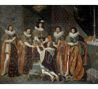 HRJUBWREE Famous Paintings Pictures Artwork Picture Reception by Louis Xiii of Henri Ii of Orleans by Philippe De Champaigne Photo Wall Print for Home Decor 60x90cm