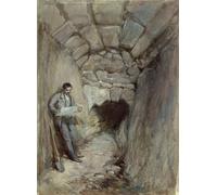 HRJUBWREE Famous Paintings Pictures Artwork Picture Rock Cut Conduit Under Robinsons Arch Jerusalem by William Crimea Simpson Photo Wall Print for Home Decor 60x90cm