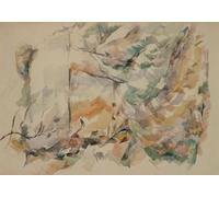 HRJUBWREE Famous Paintings Pictures Artwork Picture Rocks Near the Caves Above Château-noir by Paul Cézanne Photo Wall Print for Office Decor 60x90cm