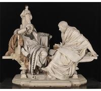 HRJUBWREE Famous Paintings Pictures Artwork Picture Roman Emperor Nero Being Instructed by Eduardo Barrón González Photo Wall Print for Office Decor 60x90cm