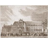 HRJUBWREE Famous Paintings Pictures Artwork Picture the Coronation Procession of Anne Boleyn to Westminster Abbey by David Roberts Photo Wall Print for Home Decor 60x90cm