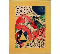 HRJUBWREE Famous Paintings Pictures Artwork Picture the Cover of the Almanac Der Blaue Reiter by Wassily Kandinsky Photo Wall Print for Office Decor 60x90cm