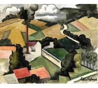 HRJUBWREE Famous Paintings Pictures Artwork Picture the Fireplace by Roger De La Fresnaye Photo Wall Print for Office Decor 60x90cm