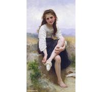 HRJUBWREE Famous Paintings Pictures Artwork Picture the First Kiss by William Adolphe Bouguereau Photo Wall Print for Office Decor 60x90cm