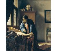 HRJUBWREE Famous Paintings Pictures Artwork Picture The geographer by Jan Vermeer van Delft Photo Wall Print for Home Decor 60x90cm