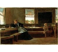 HRJUBWREE Famous Paintings Pictures Artwork Picture the Noon Recess by Winslow Homer Photo Wall Print for Office Decor 60x90cm