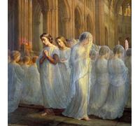 HRJUBWREE Famous Paintings Pictures Artwork Picture the Poem of the Soul; First Communion by Louis Janmot Photo Wall Print for Office Decor 60x90cm