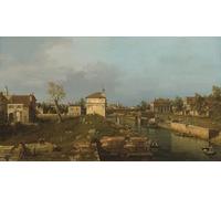 HRJUBWREE Famous Paintings Pictures Artwork Picture the Porta Portello Padua by Canaletto Photo Wall Print for Home Decor 60x90cm