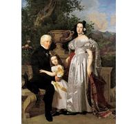 HRJUBWREE Famous Paintings Pictures Artwork Picture the Princely Esterházy's Councillor Mathias Kerzmann by Ferdinand Georg Waldmuller Photo Wall Print for Office Decor 60x90cm