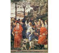 HRJUBWREE Famous Paintings Pictures Artwork Picture The purification of the leper and the temptation of christ detail of figures on the right by Sandro Botticelli for Home Decor 60x90cm