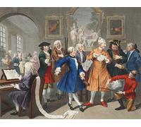 HRJUBWREE Famous Paintings Pictures Artwork Picture the Rake's Levee Plate Ii From a Rake's Progress by William Hogarth Photo Wall Print for Home Decor 60x90cm