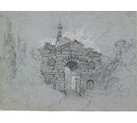 HRJUBWREE Famous Paintings Pictures Artwork Picture the Ruined Arch At Kew by Famous Artist Photo Wall Print for Office Decor 60x90cm
