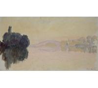 HRJUBWREE Famous Paintings Pictures Artwork Picture the Seine At Port Villez by Claude Monet Photo Wall Print for Office Decor 60x90cm