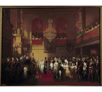 HRJUBWREE Famous Paintings Pictures Artwork Picture the Wedding of Leopold I King with Louise D'orleans in Compiegne by Desire Court Photo Wall Print for Office Decor 60x90cm