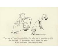 HRJUBWREE Famous Paintings Pictures Artwork Picture There Was a Young Person in Pink Who Out for Something to Drink by Edward Leaars Photo Wall Print for Home Decor 60x90cm