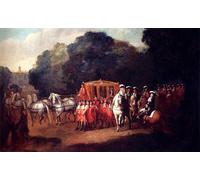 HRJUBWREE Famous Paintings Pictures Artwork Picture William Iii's Procession to the Houses of Parliament Alexander Van Gaelen Photo Wall Print for Home Decor 60x90cm