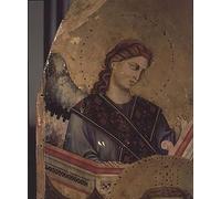 HRJUBWREE Oil Painting Prints on Canvas Painting Picture Angel From Lady and Child Enthroned by Giotto Di Bondone Artwork Canvas Prints for Office Decor 60x90cm