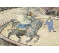 HRJUBWREE Oil Painting Prints on Canvas Painting Picture At the Circus Work in the Ring by Henri De Toulouse Lautrec Artwork Canvas Prints for Home Decor 60x90cm